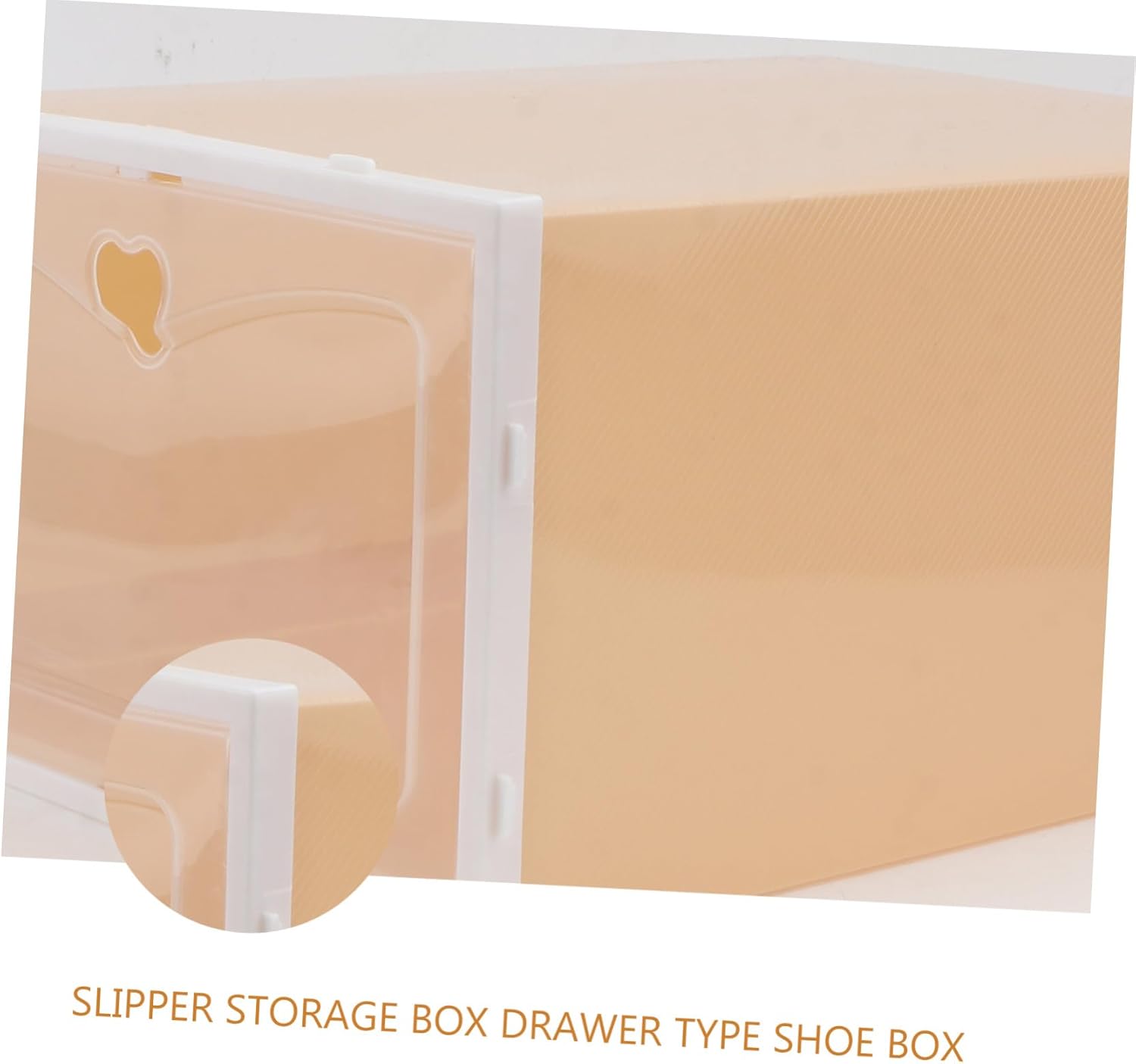 2Pcs Transparent Plastic Shoe Boxes Drawer Type Storage Cases for Men Stackable Thickened Wear-resistant Shoe Organizers for Household and Office Use