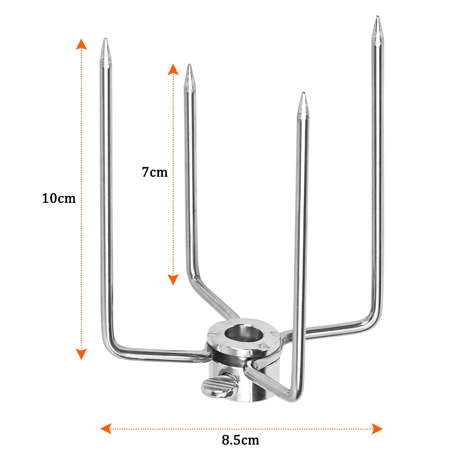 YRHome Drehspieß Grillspieß Set 107cm inkl. 4X Fleischnadeln und Edelstahl Motor 220V - 240V Elektrischer Drehspiess für BBQ Rotisserie Grillspiess Drehspiess Gasgrill