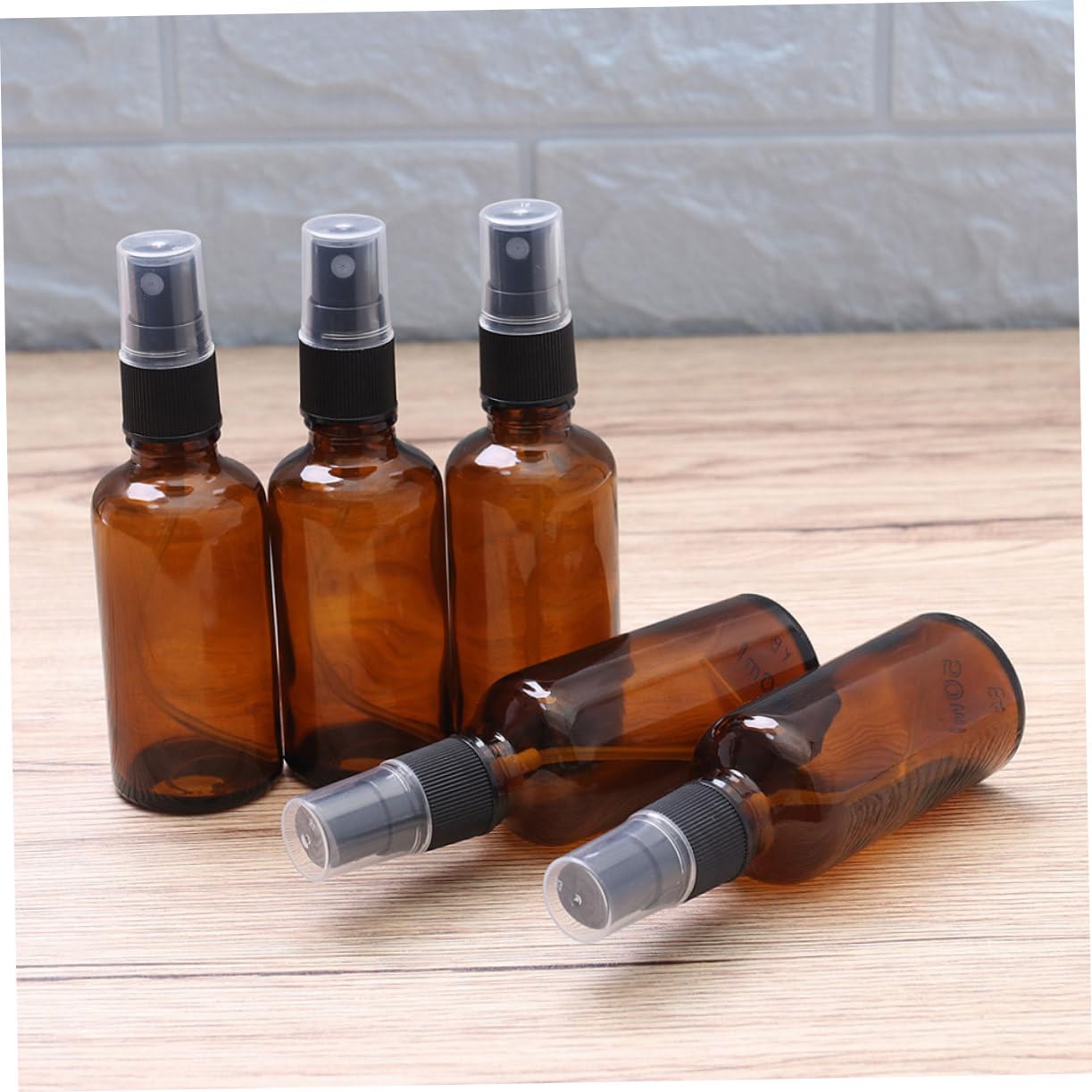 Happyyami 10piezas Botella De Spray De Vidrio Marrón Frasco De Perfume Recargable Frascos De Viaje Para Pulverizar Perfume Unidades