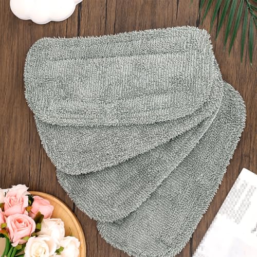 Tinoaly 4 Stück Dampfwischpads, Mikrofaser-Ersatzpads Waschbare Wiederverwendbare Dampfwischtücher für GorFanty GF-6610B/GF-6610, Neugo NE033/NE033M & Mxnsewr (Grau)