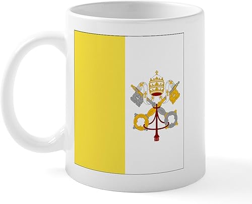 CafePress Taza de café de cerámica con bandera de la ciudad del Vaticano, taza de té de 11 onzas CafePress Taza de café de cerámica con bandera de la ciudad del Vaticano, taza de té de 11 onzas