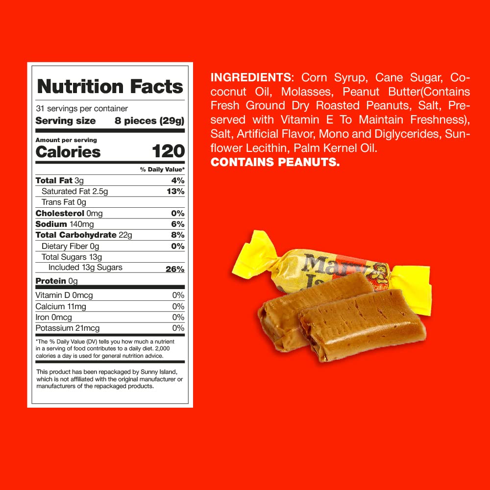 Mary Jane Candy, Peanut Butter Flavored Rolls, Gluten-Free, 2-Pound Bag : Grocery & Gourmet Food