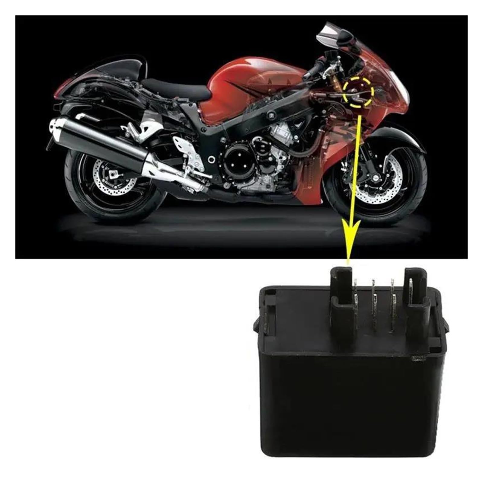 Relè Frecce Moto Per Suzuki GSF600 S Per Bandit 2000-2002 Relè Lampeggiatori Per Moto Relè Indicatori Di Direzione Centralina Indicatori
