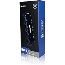 HU-8 PWM/ARGB 2 in 1 8 - Port Fan Hub with Magnetic Design, 8 ARGB/PWM Interfaces, Supports 8 Fans, SATA Power