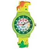 Kids 3D Band First Watch - Analog Color Watch - Monster Trucks, Dinosaurs, Spider - Time Teacher - Girls, Boys, Children - School Watch