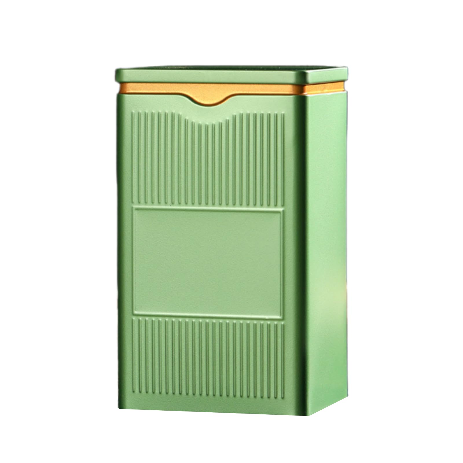 HAN SHENG Square Airtight Tea Tins - Green, Food Storage Containers for Loose Tea, Coffee, Spices (5.9