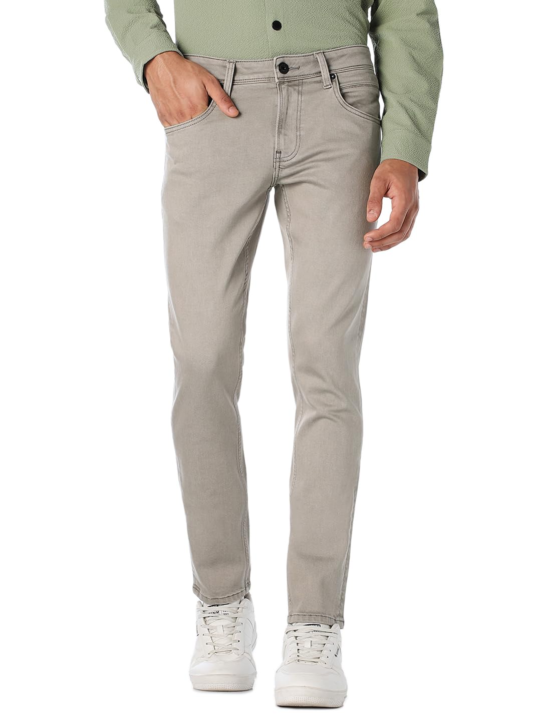 Men Light Washed Glenn Slim Fit Jeans-image-3