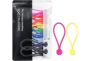 SMART&COOL Silicone Magnetic Cable Ties for Hassle-Free Organization