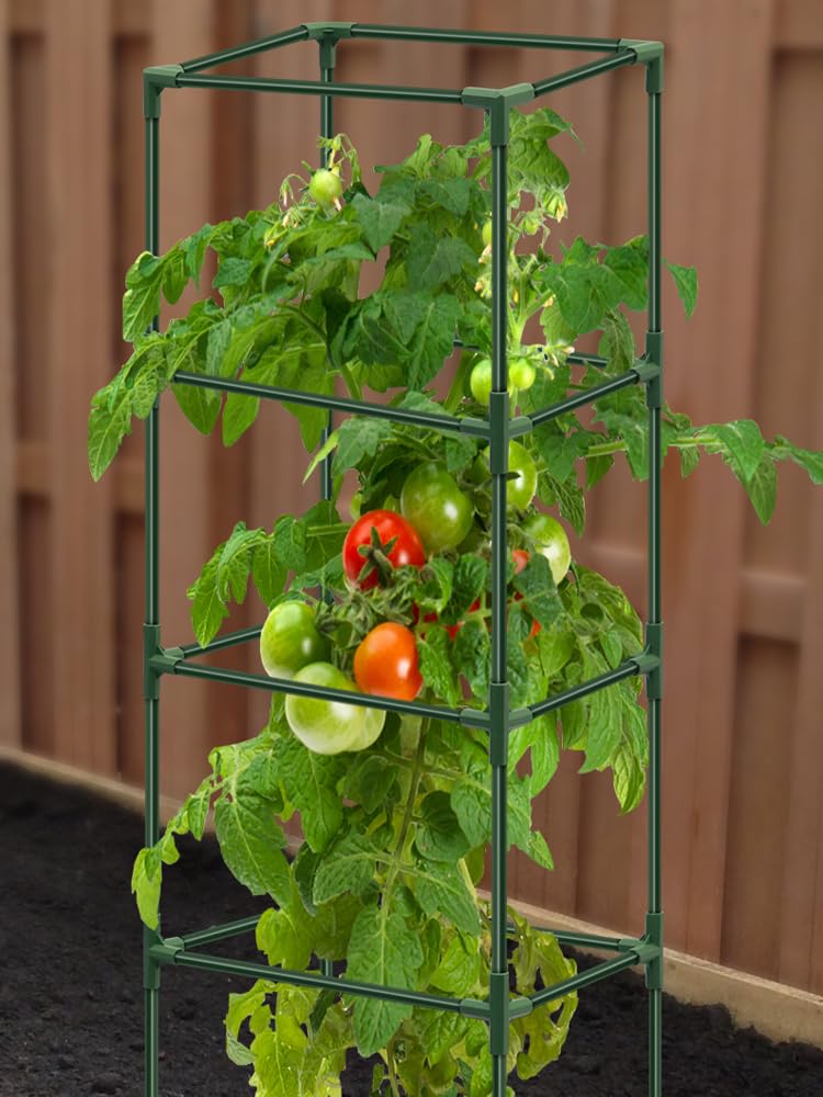 Gabbia Per Pomodori Da Giardino Montabile | Traliccio A 6 Artigli Con Tubi Di Collegamento, Supporto Per Piante Rampicanti Riutilizzabile