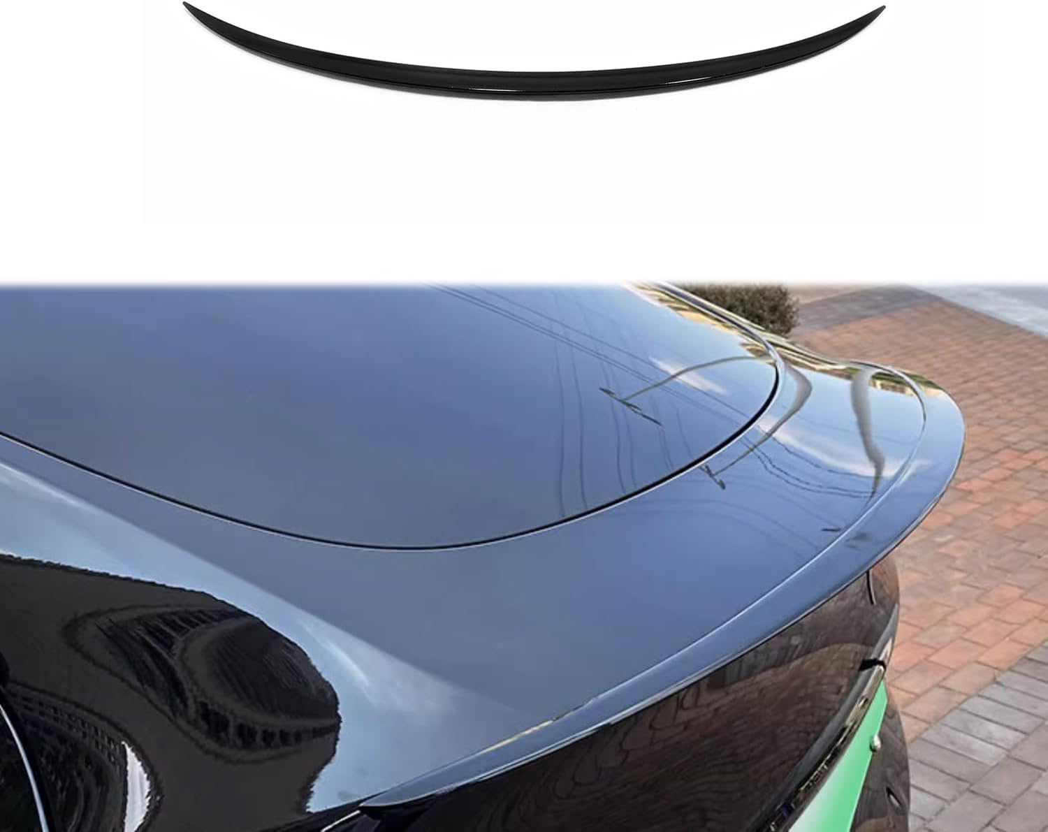 AUTO Rear Spoiler Wing Decoration Car Accessories for Tesla Model 3 2017 2018 2019 2020 2021 2022 2023 Tail Trunk Spoiler Cover ABS Piano Black