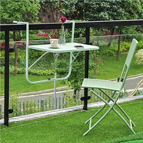 Table pliante suspendue pour balcon en fer forgé 60x40 cm réglable - 3