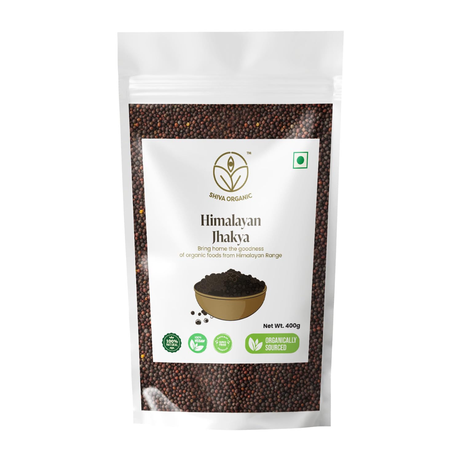 Shiva Organic Himalayan jakhiya seeds pahadi (Wild Mustard) Black Jakhya seeds | pahadi jakhiya | pahadi jeera | jakhiya seeds | Jakhya - 400 gram