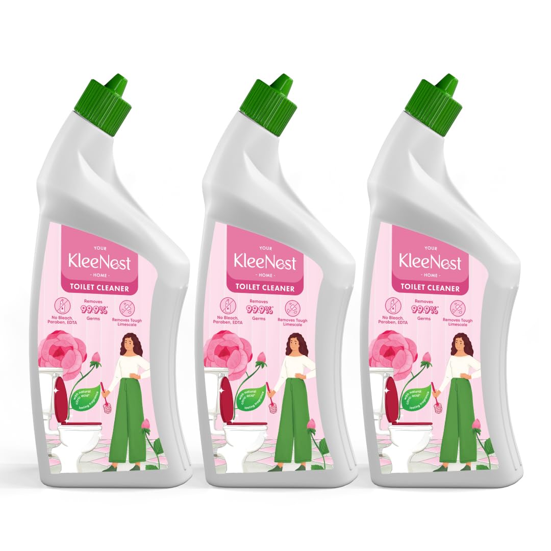Kleenest Advanced Toilet Cleaner Liquid, Rose – 1 litre (Pack of 3)| Thick Formula with Natural Citric Acid| Limescale Remover| Removes 99.9% germs| Provides Long Lasting Freshness| Bleach Free (B0CX92MRYX) Amazon Price History, Amazon Price Tracker