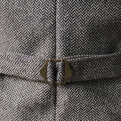 Vest for Men Formal Dress Business Casual Herringbone Tweed Vest Jacket for Men Waistcoat3