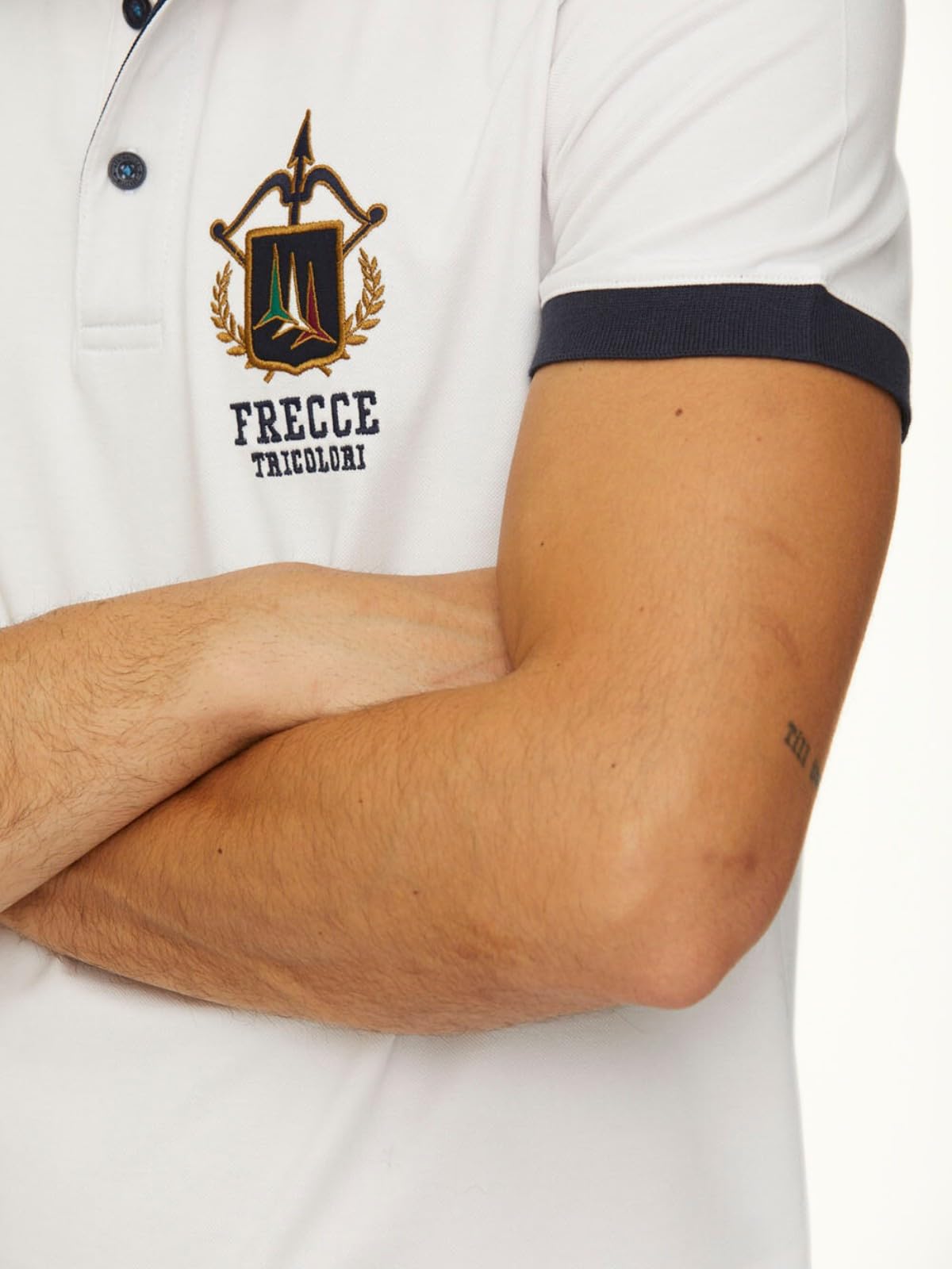 Aeronautica Militare Polo PO1761, da Uomo, in piqué, Maglia, t-Shirt, Maglietta, Maniche Corte, Frecce Tricolori