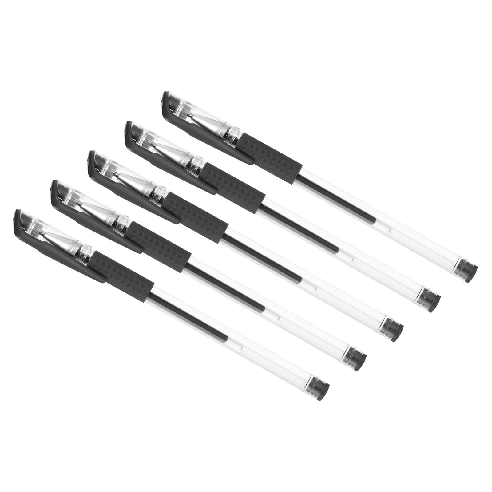 PATIKIL Black Gel Pens,50Pcs Fine Point with Black Soft Grip