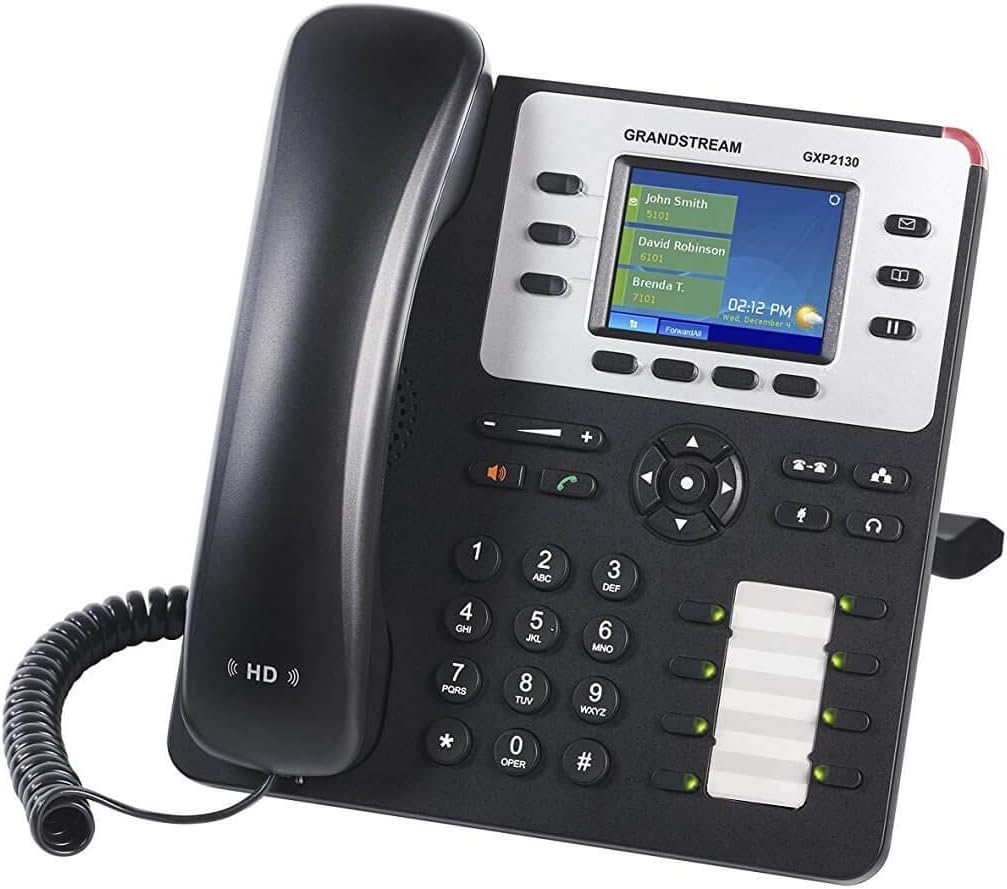 Best Seller Business Phone System by Grandstream: Enhanced Pack with Auto Attendant, Voicemail, Cell & Remote Phone Extensions, Call Recording & Free Mission Machines Phone Service for 1 Year (4 Phone Bundle)