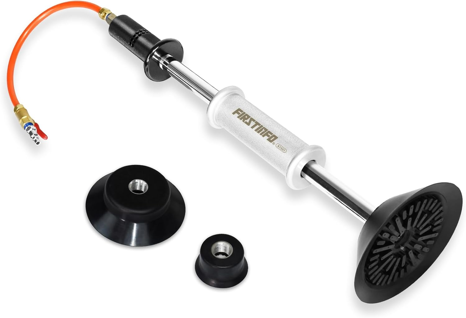 FIRSTINFO A1501US Pneumatic Suction Dent Puller for 60-150mm Car Body Panel Paintless Dent Repair- Vacuum Suction| 3-lbs Slide Hamme| 3 pcs Suction Pad| Diameter:2.36, 4.72 and 5.9-inch