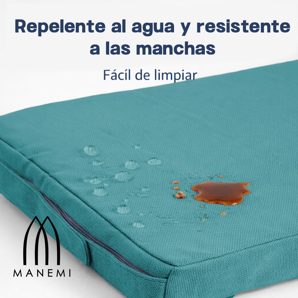 Pack 6 Cojín para silla 42x40x4 cm｜Repelente al agua y fácil de limpiar｜Con cintas de sujeción｜Funda con cremallera desmontable｜Uso interior y exterior｜Ideal para comedor, terraza, jardín u oficina