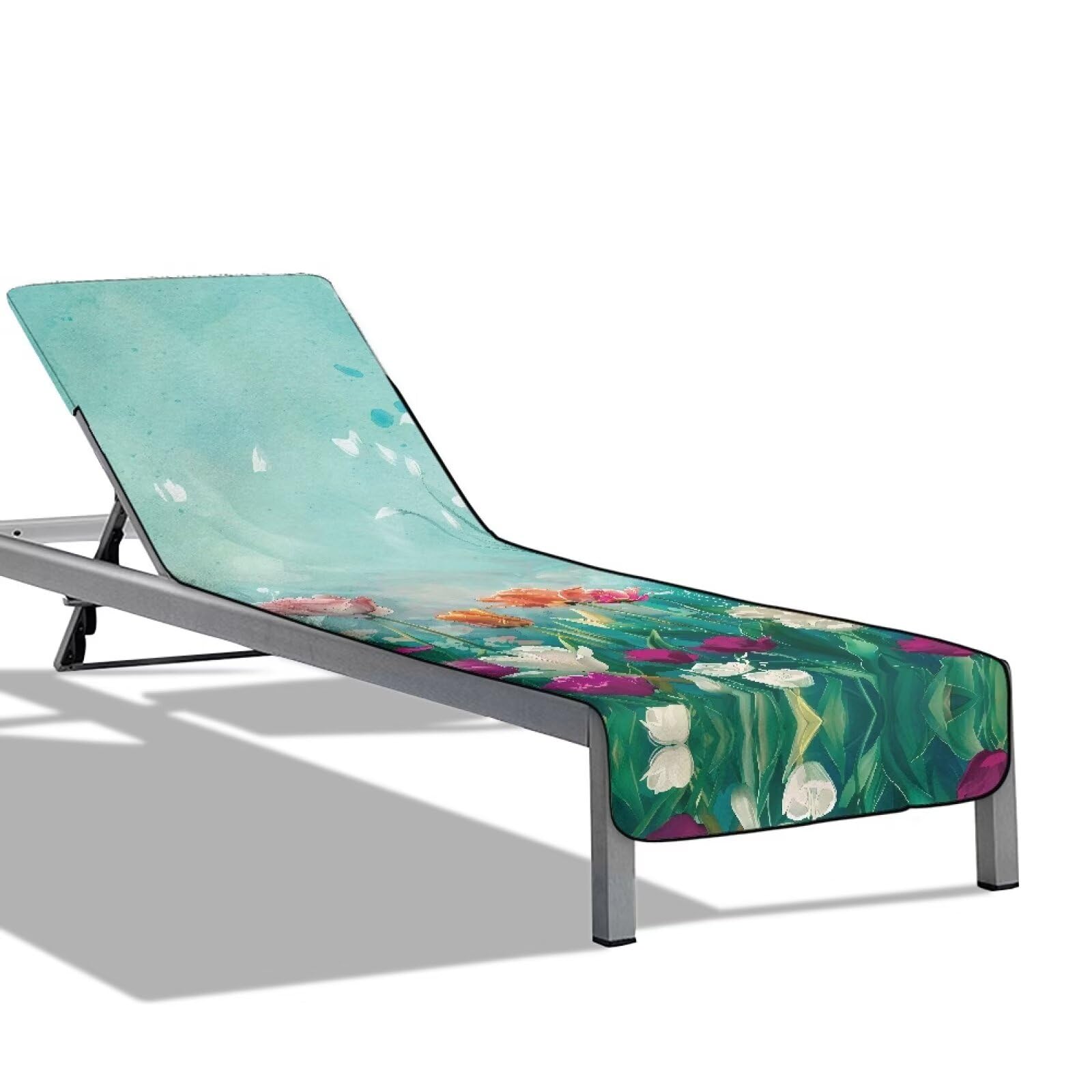 Kathyboom Tulips Beach Chair Towel Super Soft Beach Mat Absorbent Beach Blankets Waterproof Beach Accessories for Sunbathing Outdoor Picnic