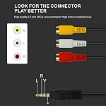 Câble Audio 3,5 mm à RCA, Câble AUX à Vidéo Stéréo pour Smartphones, MP3, Tablettes, Haut-parleurs, Lecteur DVD, Projecteur, TV, Boîte Wii, Caméra Vidéo, VCR (3,5 mm Mâle Droit à 3RCA 20 cm)