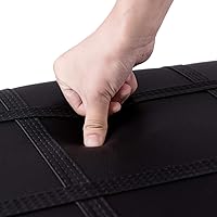 Vista 6 de GOFLAME Taburete de banco de piano con cojín acolchado y almacenamiento de música, asiento de piano resistente con asiento acolchado de piel Negro