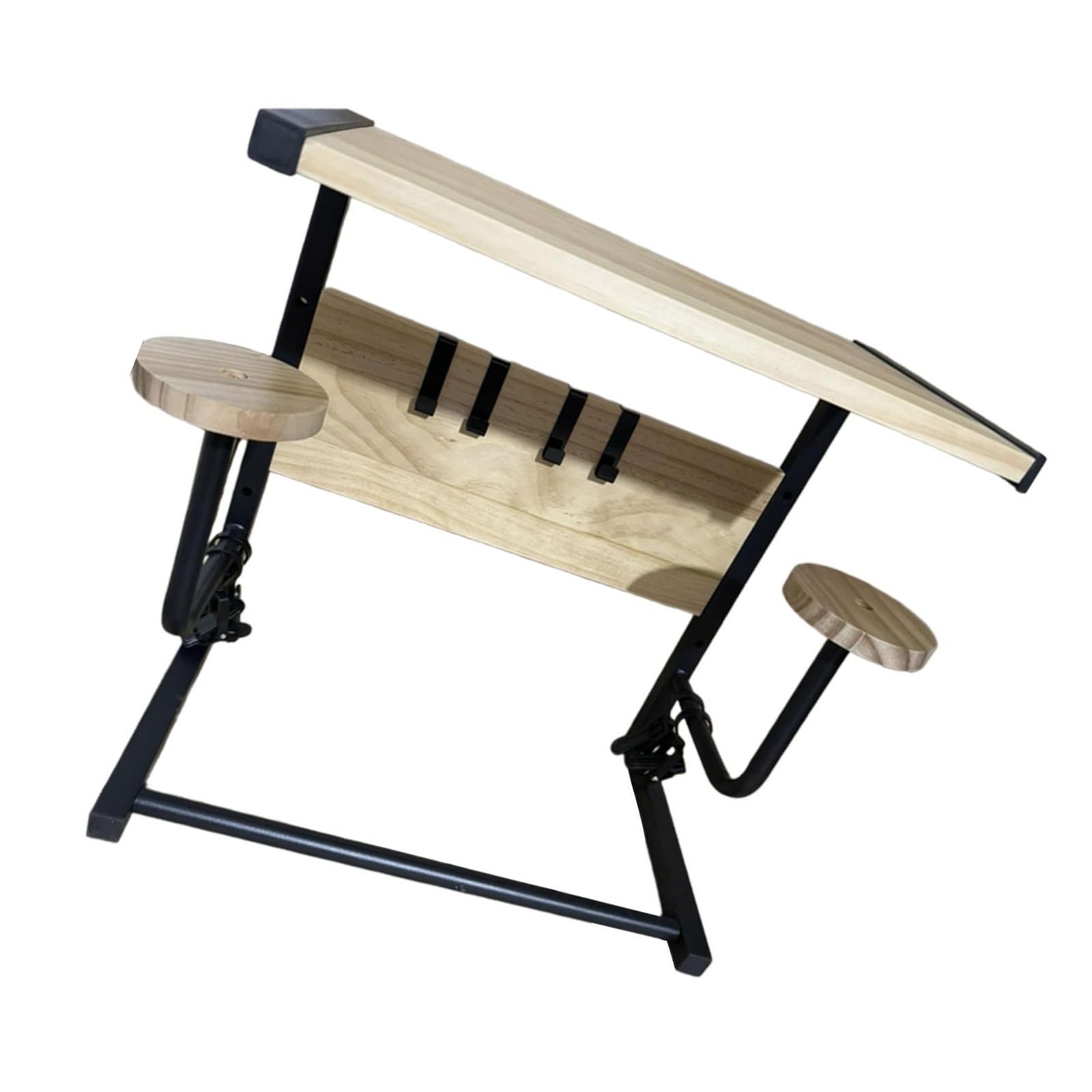 Base antiscivolo Espositore Mensola In Legno E Struttura Metallica Scaffale Per Casa Garage Decorazione Caschi Moto Espositore In Legno E Metallo