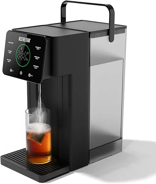 Aesthetern Instant Hot Water Dispenser Countertop for Rapid Heating, Electric Kettle with 6 Temperature Settings & 4 Volume Options, Water Boiler with 3L Removable BPA-Free Water Tank