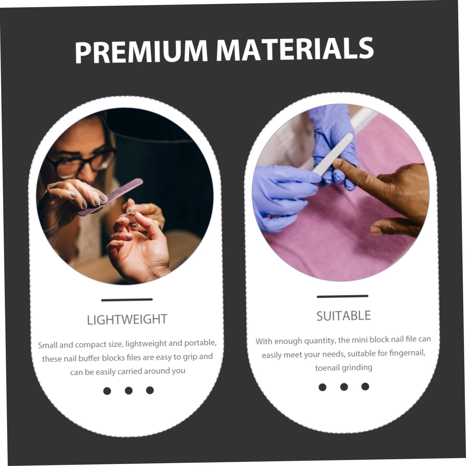 Healvian 250piezas Bloques De Esponja Para Lijado De Uñas De Pulidores Dobles Para Manicura y Pedicura Herramientas De Lijado Para Uñas De Manicura Compactos y Portátiles