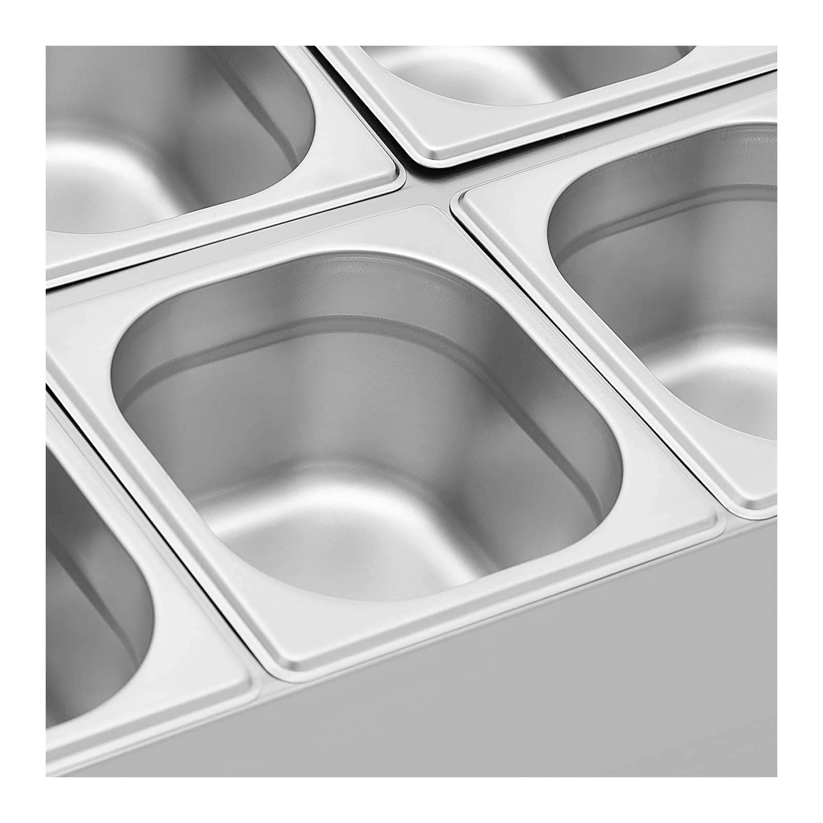 Royal Catering RCPN-07 Support à bacs GN Support bac gastro Support pour bac gastronorme Support bac Gastro Norm 2 x 4 bacs GN 1/6 12,8 l