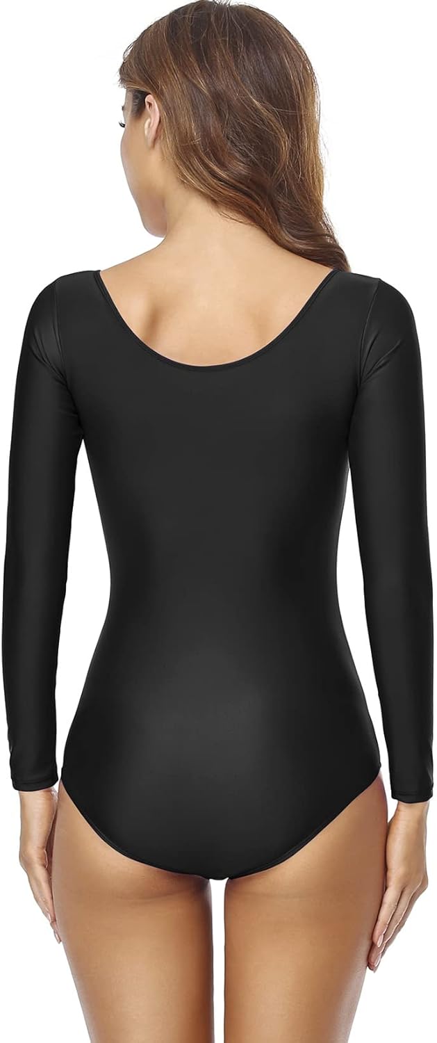 speerise Women Classic Long Sleeve Leotard With Scoop Neck, Team Basic Ballet Dance Unitard Bodysuit Adult, One Piece Costume - Image 4