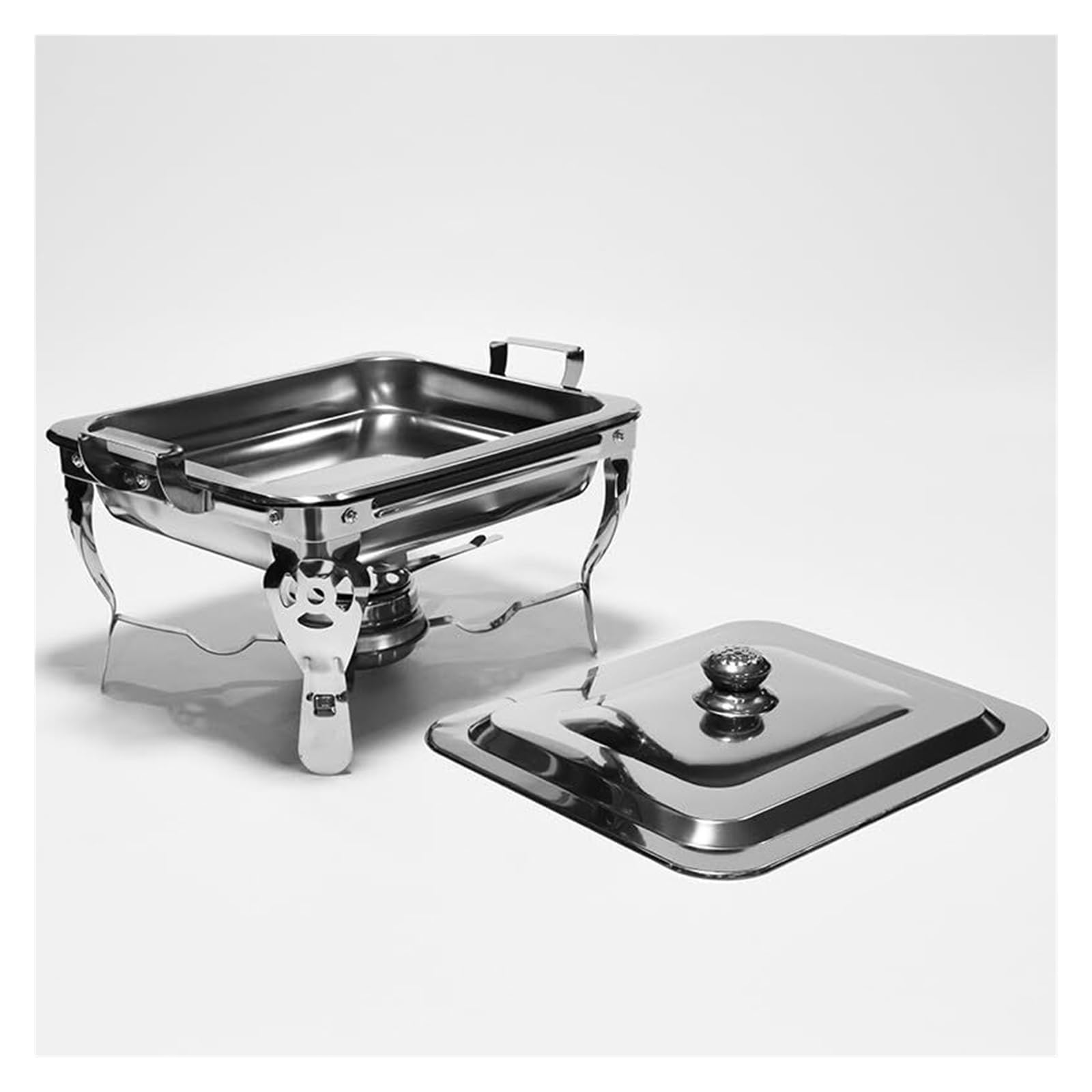 Calentadores de acero inoxidable for juego de buffet estufa buffet | Los calentadores de alimentos pulieron la caja fuerte completa compacta superficial del calentador del buffet de la comida