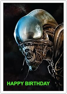 Xenomorph Alien Birthday Card, Alien Birthday Card, Alien Movie Birthday Card, Alien Alternative Birthday Card, A5