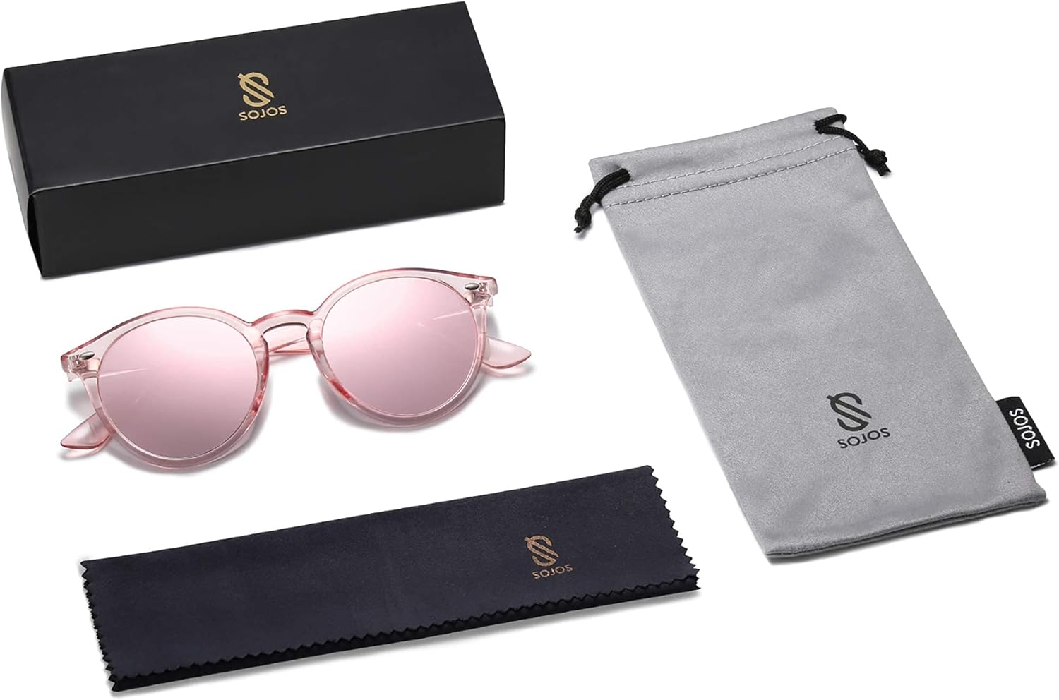 SOJOS Retro Round Polarized Sunglasses for Women Men Classic Vintage Sunnies SJ2069 - Image 5