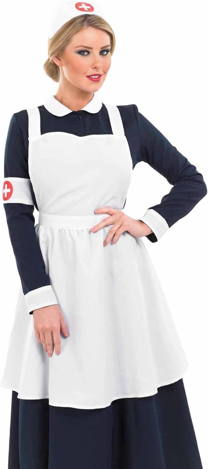 fun shack Florence Nightingale Costume - Civil War Nurse Apron, Vintage Nurse Uniform