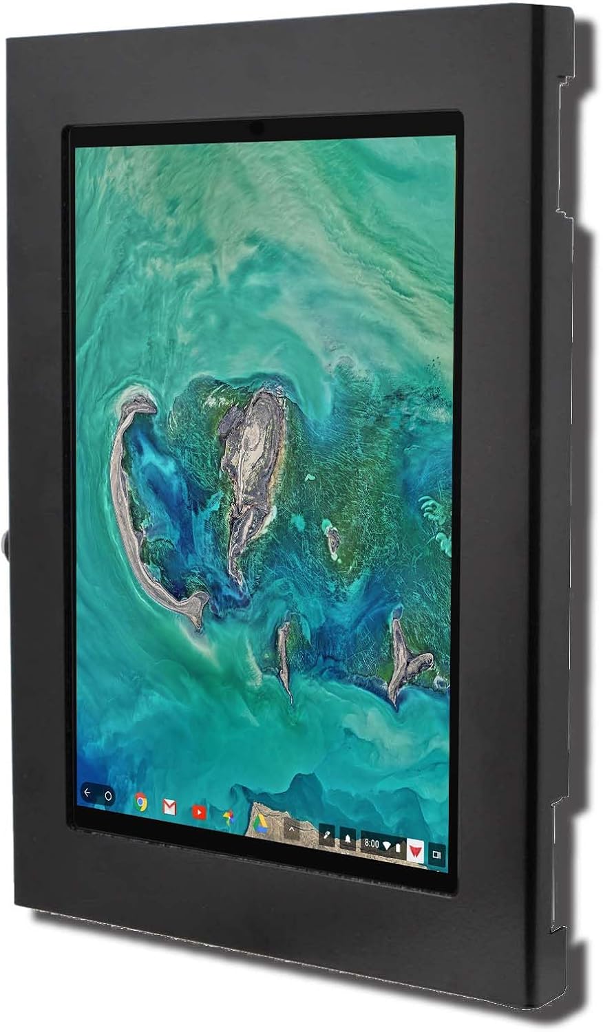 TABcare Locking Anti-Theft Metal Case for Google Pixel 10" 11" 12" Tablet for Kiosk, POS, Store, Show Display, Time Clock (Black, Pixel Tablet 2023)