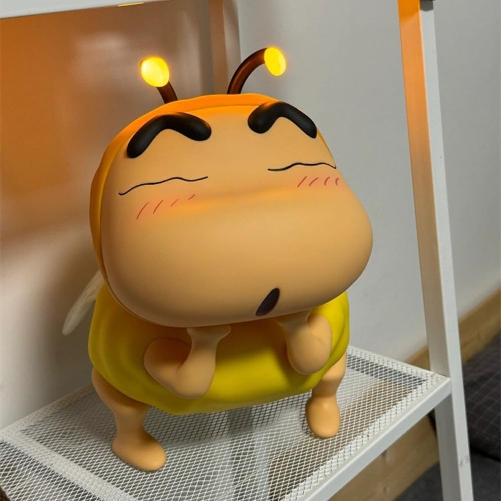 クレヨンしんちゃんライトナイトライトベッドサイドランプ3Dナイトライトハチミツ模様触角/ボディ発光LEDタッチルミネセンス常夜灯子供 【照明器具】