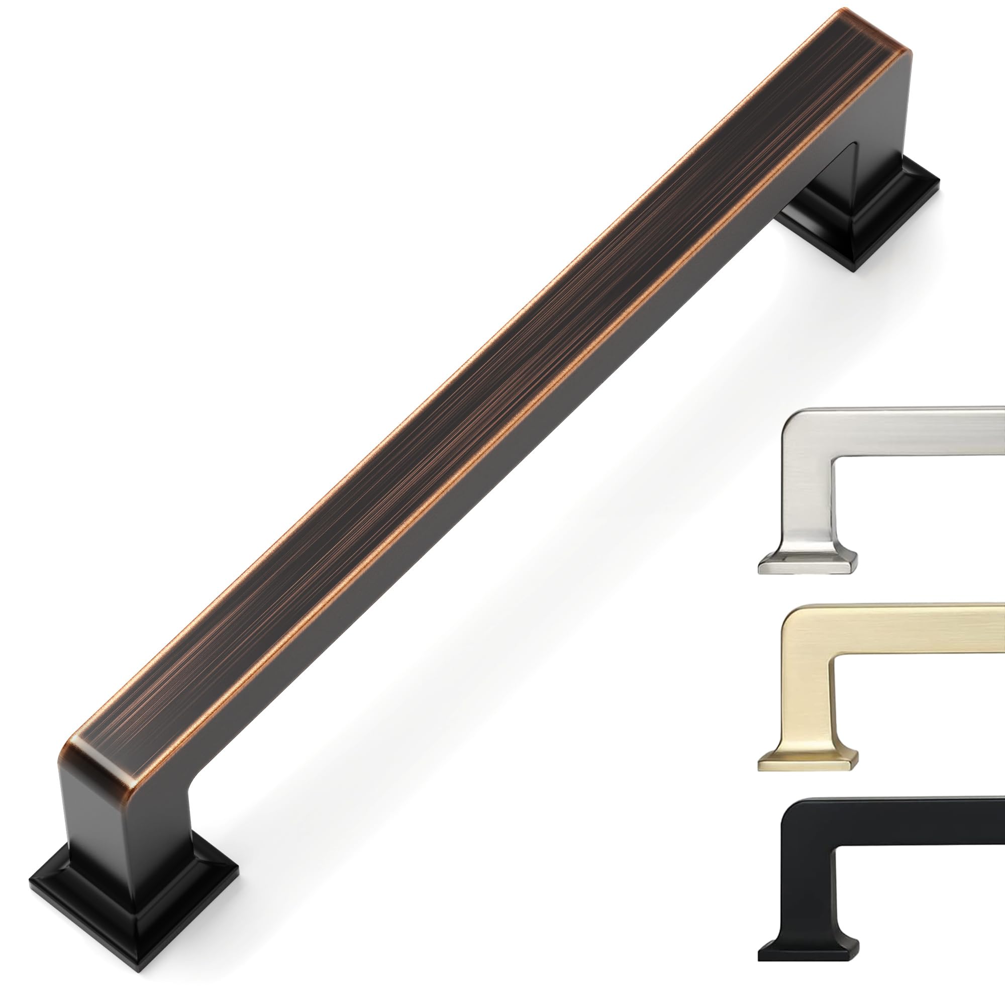 Photo 1 of 9BUILD 5 Inch 10 Pack Oil Rubbed Bronze Cabinet Pulls - Kitchen Cabinet Hardware - Cupboard Handles