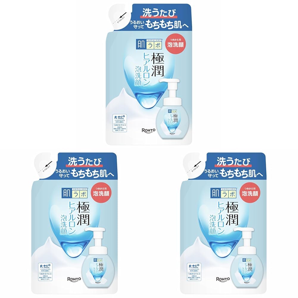 Amazon | 肌ラボ 極潤ヒアルロン泡洗顔つめかえ用 140ML (× 3 