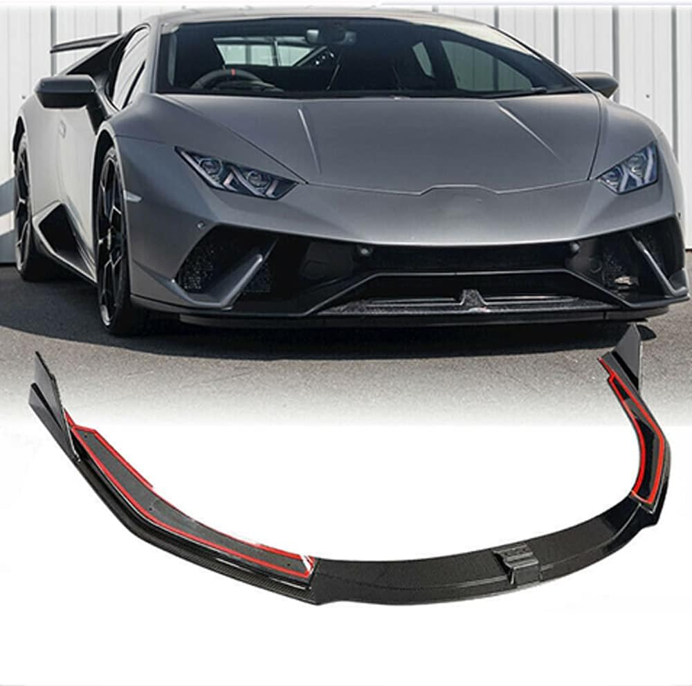 Carbon Fiber Front Bumper Lip Fits for Lamborghini Huracan Performante Coupe 2-Door 2017-2019 Black Front Lip Spoiler Body Kit Factory Outlet