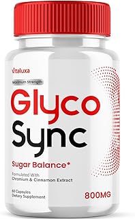 Glyco Sync Balance Capsules, GlycoSync Glycogen Support Supplement Pills, Glucosyn Joint Restore Formula Glicosync Blood Maximum Strength Advanced Syn Zync Premium Pressure Reviews (60 Capsules)