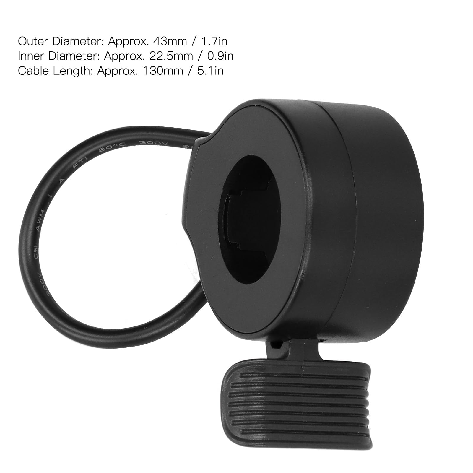 Palanca de aceleración para patinete eléctrico acelerador de pulgar sensor Hall puño acelerador patinete eléctrico control de acelerador de pulgar derecho/izquierdo válvula de aceleración conector imp