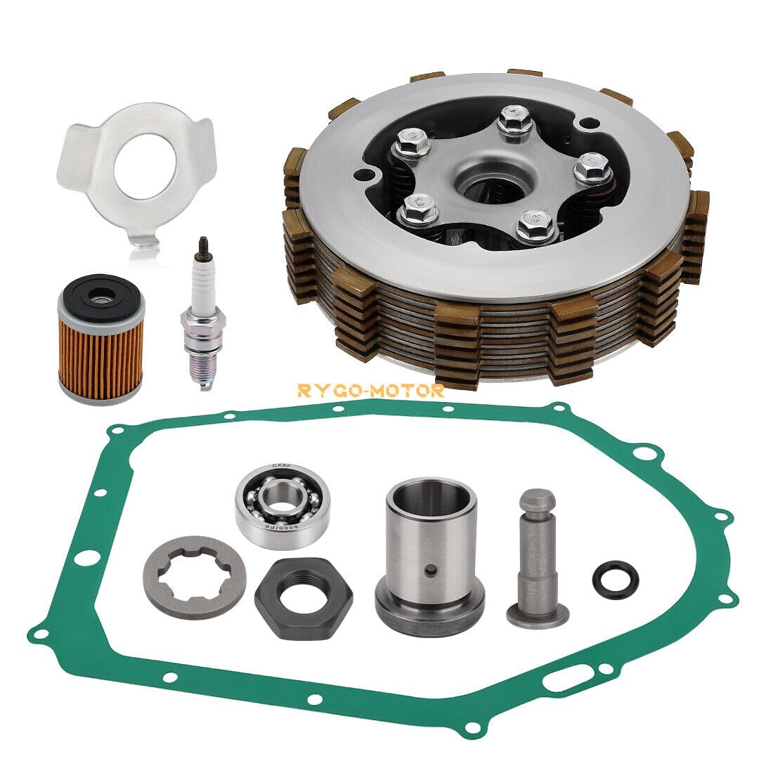 Replace Parts & Accessories ATV&UTV for Heavy Duty Clutch Assembly kit & Lock Nut Kit w for Gasket for Yamaha Big Bear 350 Model-7ZX8-2935