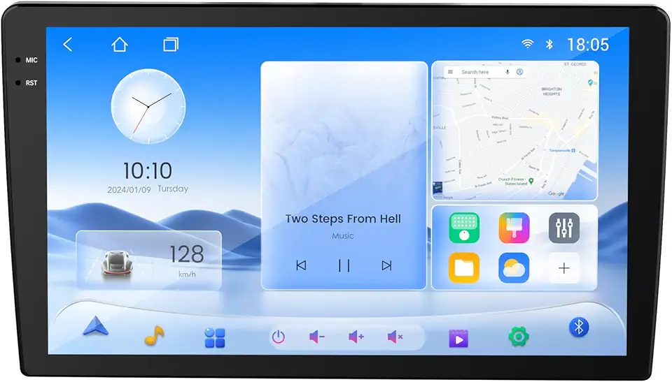 Multimidia 9 Polegadas Tela Qled In-cell + Carplay Sem Fio 2gb + 64gb Preto