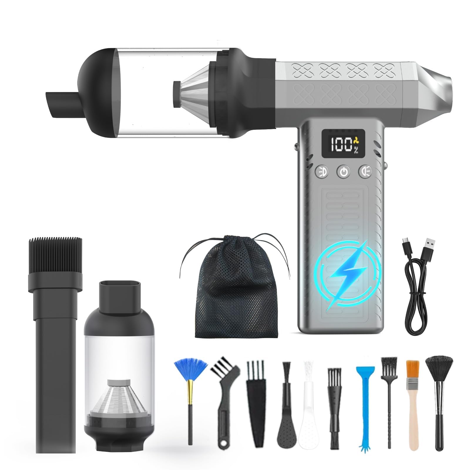 Amazon.co.jp: Raydyn 1台2役 電動エアダスター&ミニ掃除機