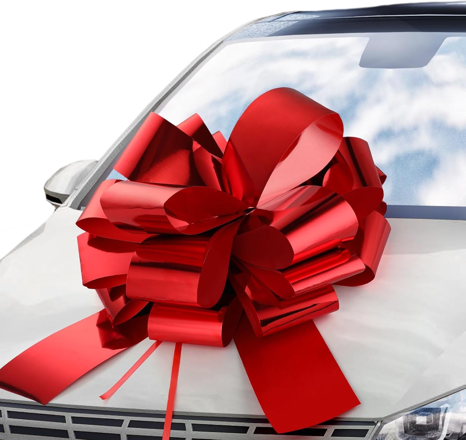Lazo grande de 18 pulgadas para regalo y decoración de aniversarios con cinta