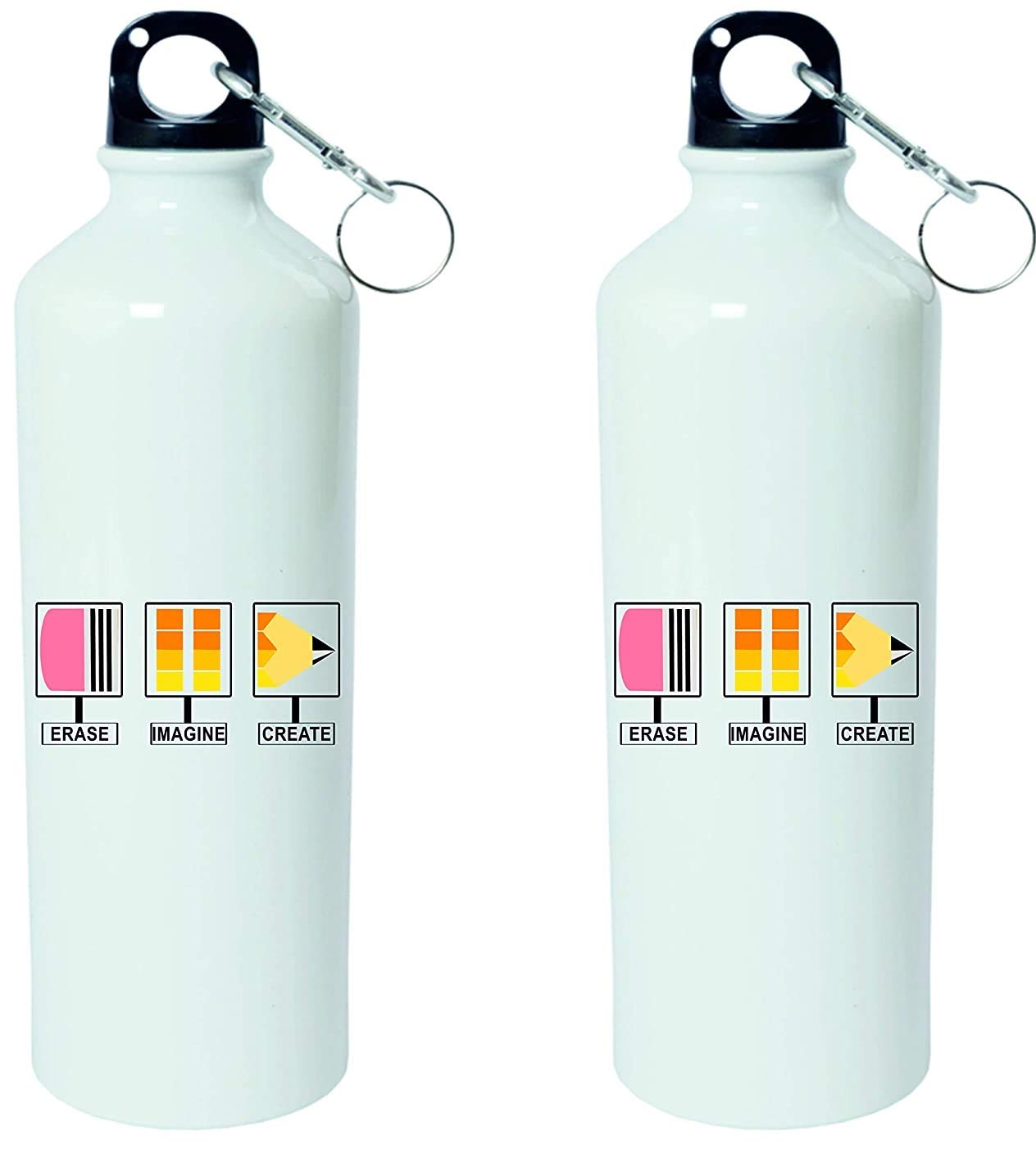 Crazy Sutra Classic Printed Water Bottle/Sipper White - 600Ml [Sipper-EraseImgineCrte2]-picture-15