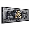 Kunstgestalten24 Dagobert Duck Totenkopf Dollar Gold Style Pop Art Leinwandbild Kunstdruck Wanddeko Street Art Gem lde Comic Bilder Wandbild Leinwand Modern 125x50x4cm