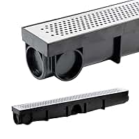 Ralo Linear invisível Oculto Inteligente Sifonado Grelha em Inox para Banheiro 6x50cm (Preto)
