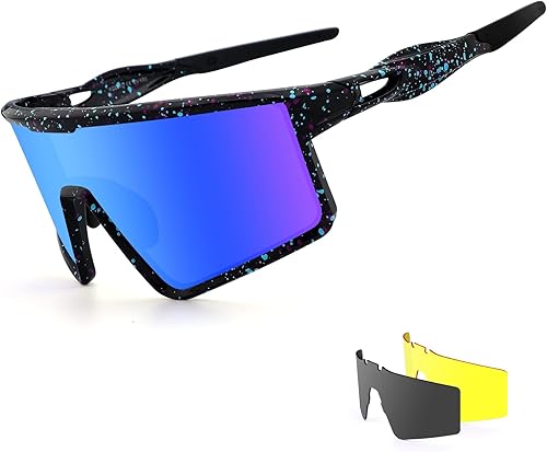 Xiyalai Gafas de sol, lentes deportivas polarizadas para hombres, mujeres y jóvenes con 3 lentes intercambiables, béisbol, ciclismo, correr, pesca, disponible en Yaxa Venezuela